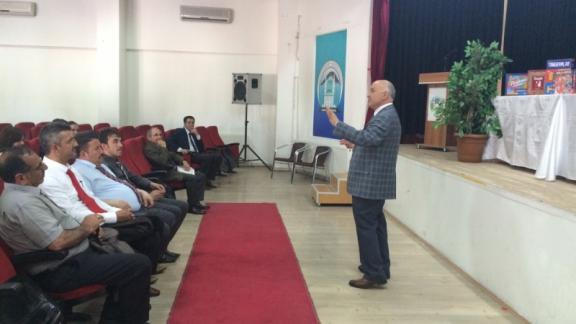  İlçe Milli Eğitim Müdürü Recep ÖZDEMİR tarafından Değerlendirme toplantısı yapılmıştır