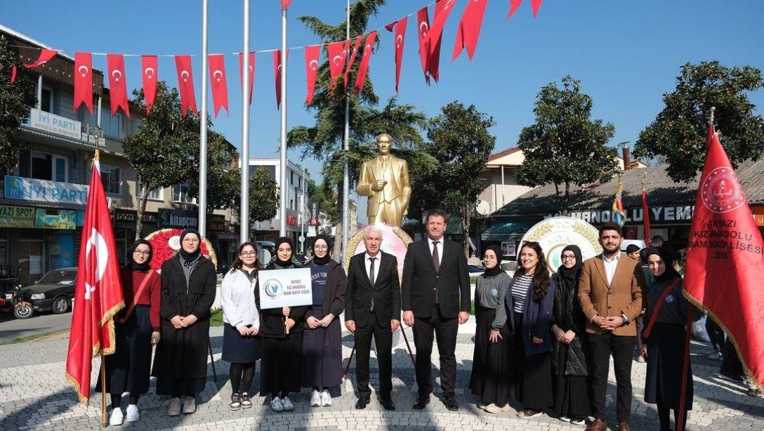 29 EKİM CUMHURİYET BAYRAMI ÇELENK SUNMA TÖRENİ DÜZENLENDİ